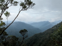Ausblick vom Gunung Brianchang auf Berglandschaft