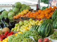 Obst- und Gemüseauslage