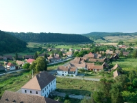 Rumänisches Dorf von oben