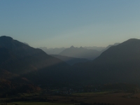 Blick auf den Kesselberg und das dahinterliegende Karwendel