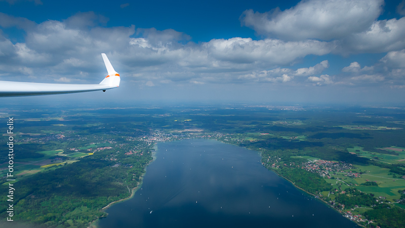 Starnberger See aus dem Segelflugzeug