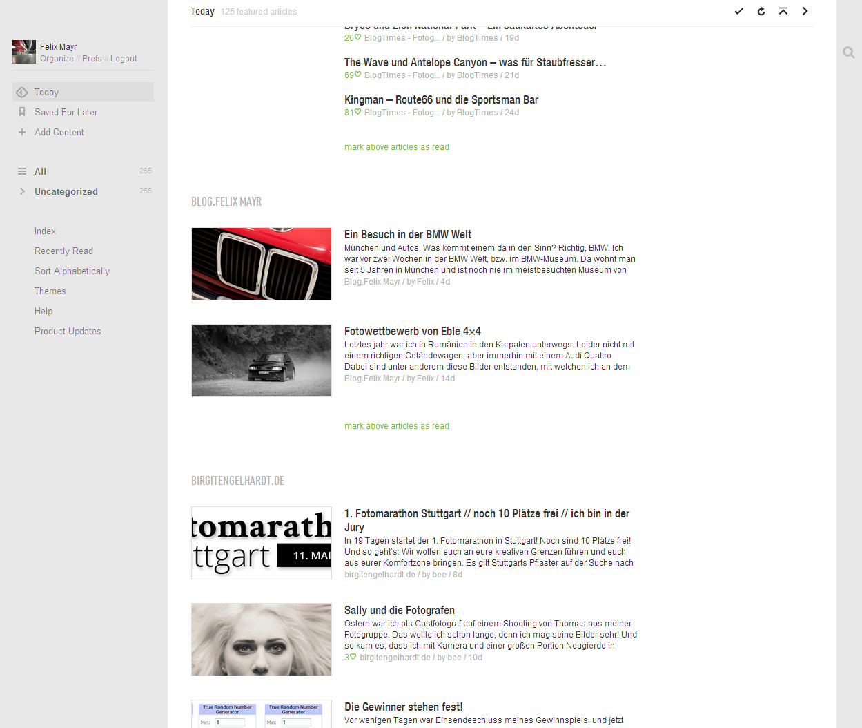 Feedly RSS Reader