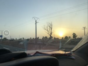 Sonnenuntergang in der Sahelzone